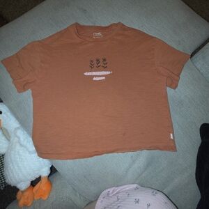 Orange 'Let Happiness Bloom' Graphic Tee